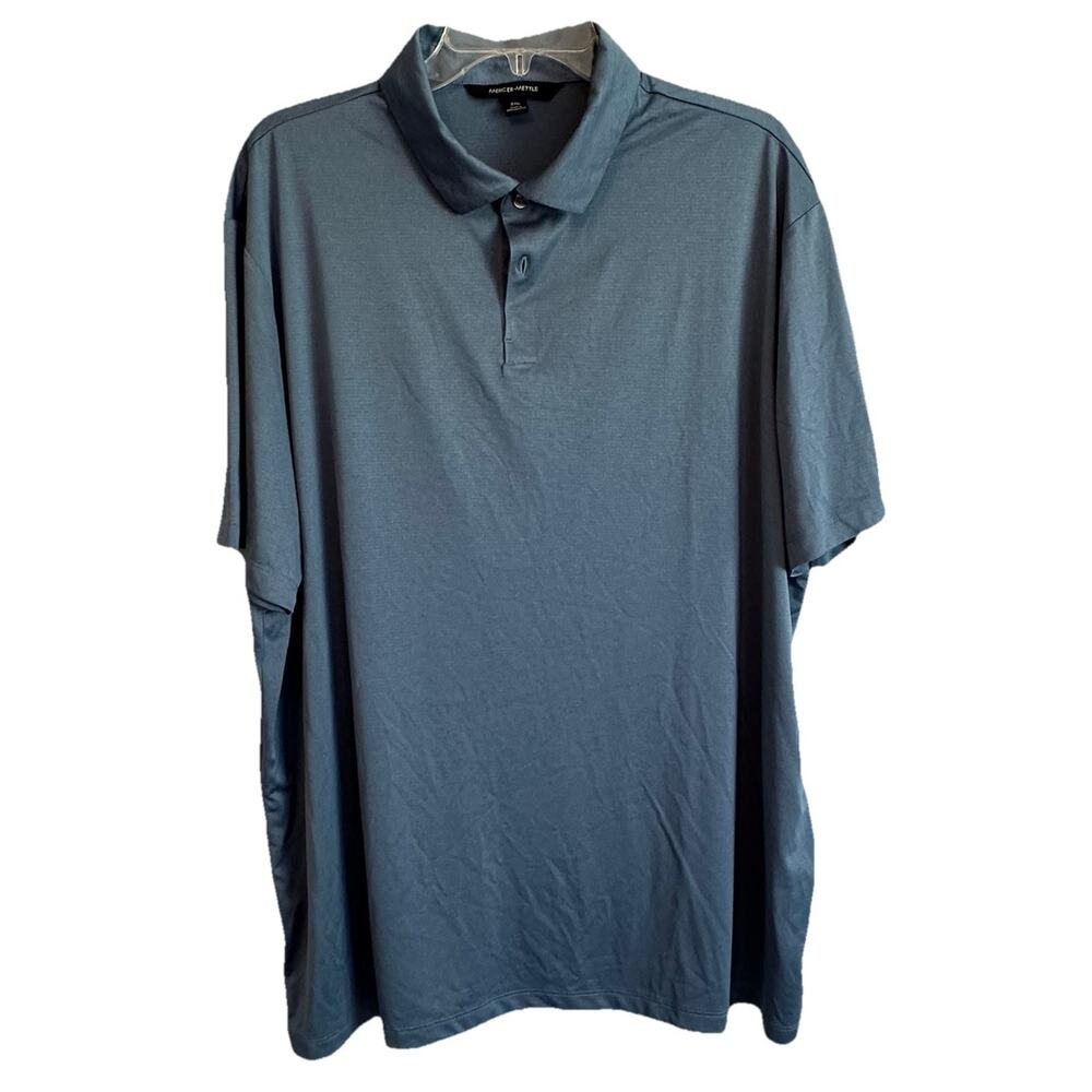 Mercer Mettle Polo Shirt Men's 2XL Blue Recycled Polyester Casual Golf